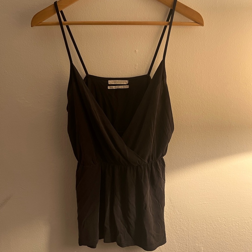 Black Deep Cut Tank - UO